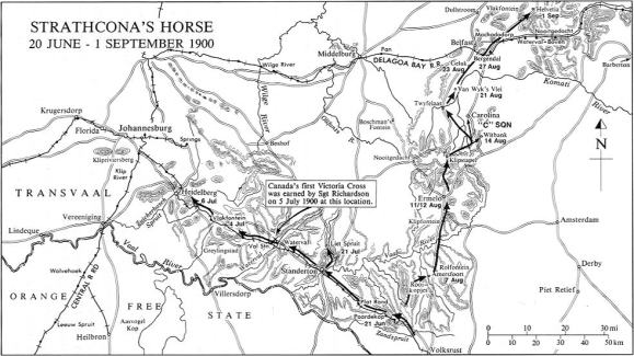 Movements of Strathcona's Horse, 20 June - 1 September 1900