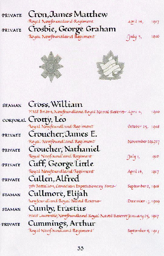 Book of Remembrance Ottawa