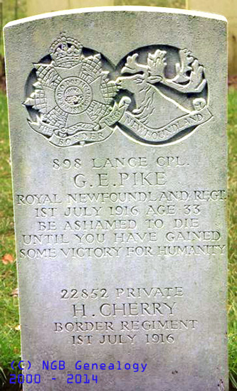 Y Ravine Cemetery Headstone