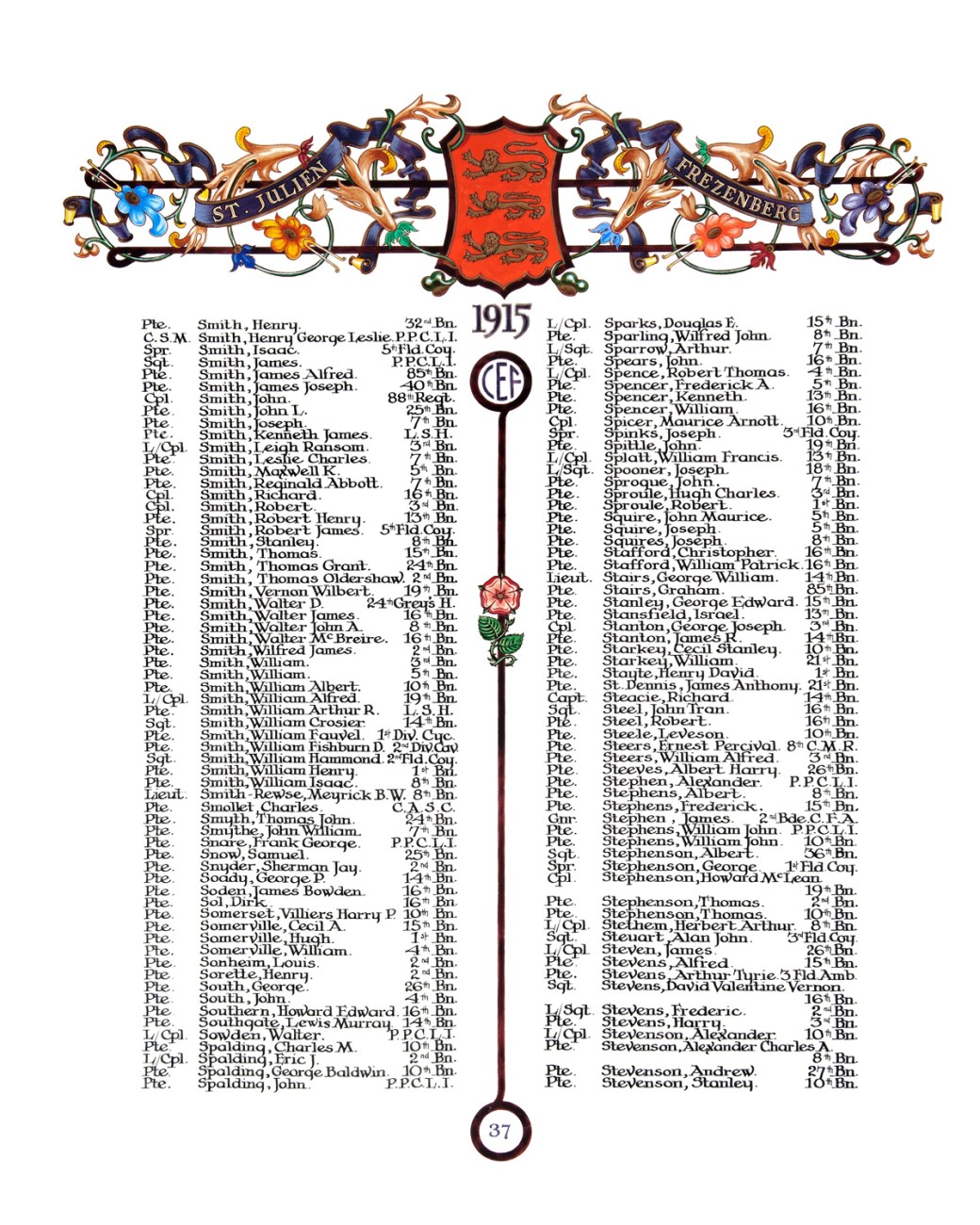 Snow, Samuel, Book of Remembrance Ottawa