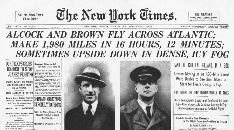 Alcock and Brown Cross Atlantic